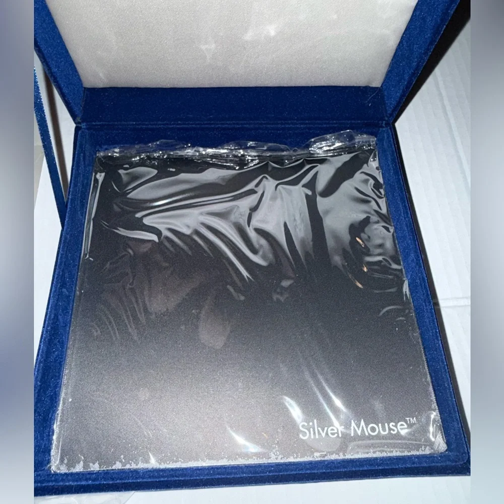 Wallace Silversmiths Silverplated Computer Mouse w/Blue Velvet Storage Box